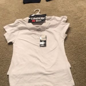 Limited Too Size 7/8 white polo